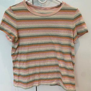 American Eagle Cropped Striped Tee